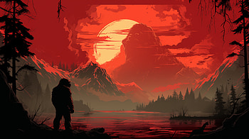 King Kong Silhouette - Skull Island Sunset, Kong: Skull Island, Comic, King Kong HD wallpaper