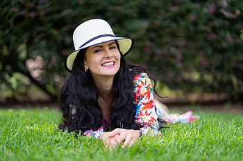 Hat, model, lady, pretty HD wallpaper