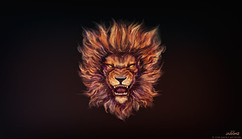 Lion's roar, fantasy, muzzle, art HD wallpaper