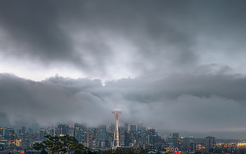 Seattle Space Needle, City skyline HD wallpaper