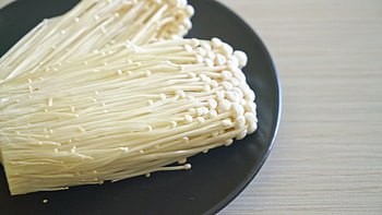 Fresh enoki mushrooms, Golden needle mushrooms, Stock video footage, Healthy eating HD wallpaper