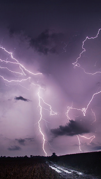 lightning dark sky, Clouds , Q Samsung Galaxy, Thunder HD phone wallpaper
