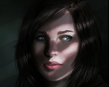 Beautiful woman, face, fantasy, 3d, woman HD wallpaper