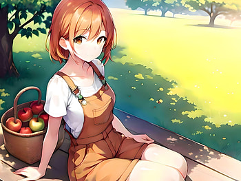 Girl in a field, AI Art, Anime, girl, anime girl HD wallpaper