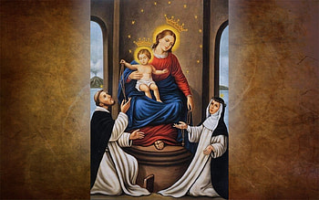 Our Lady of Pompeii, rosary, saints, Mary, Jesus HD wallpaper