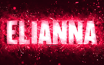 Happy Birtay Elianna, , pink neon lights, Elianna name, creative, Elianna Happy Birtay, Elianna Birtay, popular american female names, with Elianna name, Elianna HD wallpaper