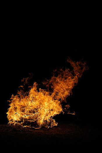 Fire, Bonfire, Dark, Flame HD phone wallpaper