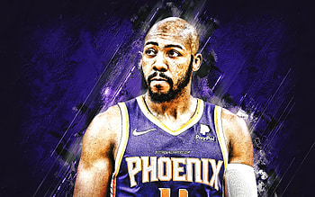 Jevon Carter, Phoenix Suns, NBA, American basketball player, purple stone background, basketball, grunge art HD wallpaper