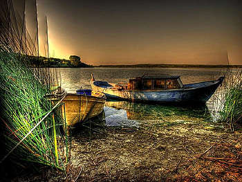 sunset blues in turkey, turkey, blues, sunset HD wallpaper