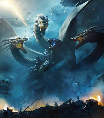 2019 movie, Godzilla: King of The Monsters, Dragon vs Godzilla, poster HD phone wallpaper