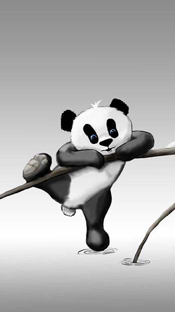 Charming pandas, Playful poses, Cute expressions, Digital artwork HD phone wallpaper