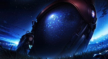Anime Girl Discovering Alien Capcell, anime-girl, anime, artist, artwork, digital-art HD wallpaper