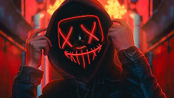 Hoodie Guy, Neon HD wallpaper