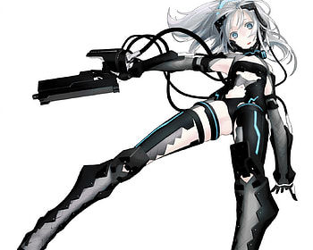 Anime, weapon, black, mecha HD wallpaper