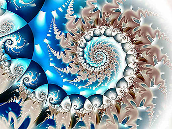 Abstract, blue, white, brown, art HD wallpaper