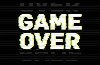 Game Over, Bold statement, Retro gaming, Simplistic design HD wallpaper