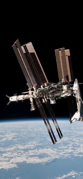 ISS, Space planet, Space shuttle HD phone wallpaper