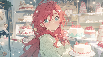 Adorable Anime Girl in a Bakery - Ultra, Anime, girl, anime girl HD wallpaper