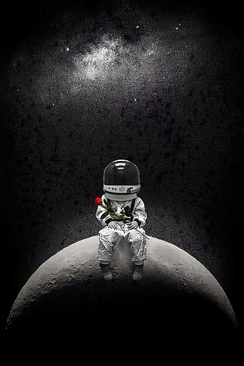 Astronaut ocean, body_jewelry, spacecraft HD phone wallpaper