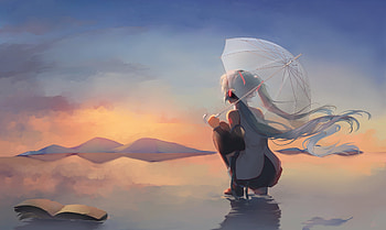 Anime Girl Hatsune Miku, hatsune-miku, vocaloid, anime, anime-girl, artist, artwork, digital-art HD wallpaper