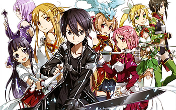 Sword Art Online 2 Asuna Kirito Sinon HD wallpaper