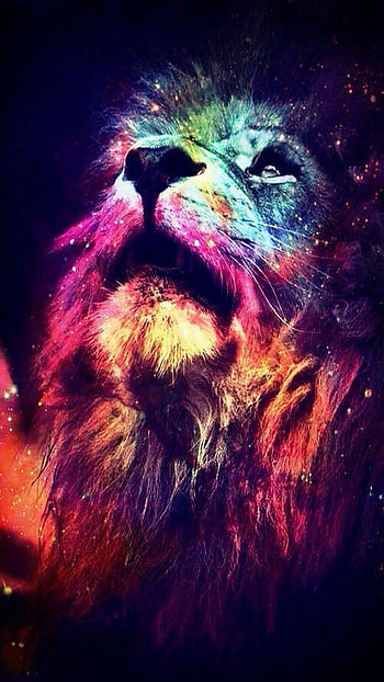 Cool lion , Striking visuals, Intense gaze, Artistic representation HD phone wallpaper
