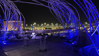Sky bar essen gehen, Expo 2020 Dubai, Nightlife, Cityscape HD wallpaper