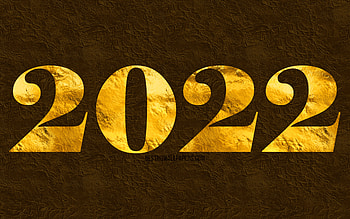 2022 golden stone digits, , Happy New Year 2022, yellow stone background, 2022 year, 2022 concepts, 2022 new year, 2022 golden digits, 2022 on stone background, 2022 year digits HD wallpaper