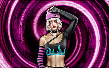 Dasha, GFF, purple grunge background, Garena Fire, vortex, Garena Fire characters, Dasha Skin, Fire Battlegrounds, Dasha Fire HD wallpaper