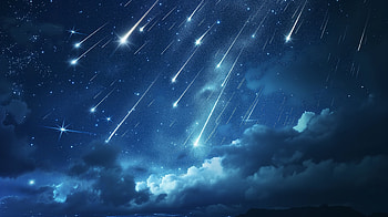 Stunning Meteor Shower – Celestial Night Sky Display, meteor shower, Night Sky, Stars, cloud, cosmos HD wallpaper