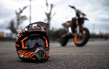 KTM Helmet, helmet, ktm, bikes, motorcycle HD wallpaper