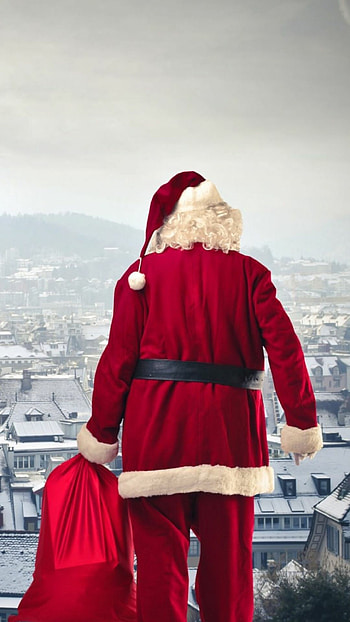 Santa bag, Santa Claus HD phone wallpaper