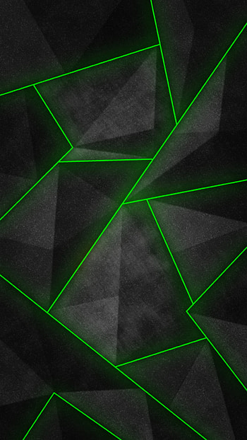Abstract Shards, shapes, green, Abstract, black, abstract green, abstract black HD phone wallpaper