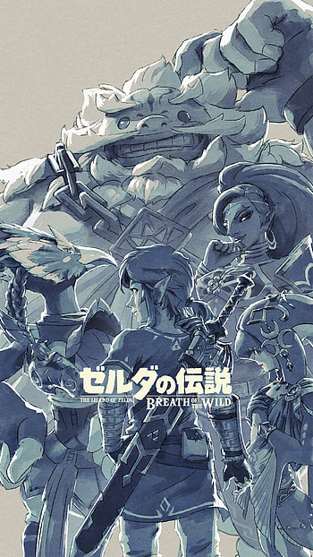 You can both mobile and in the resolution of your choice on the official Japanese Breath of the Wild page here. HD phone wallpaper