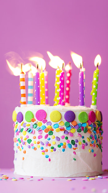 Pink birtay cake, Delicate design, Sweet confection, Celebratory treat HD phone wallpaper