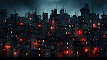 People Amongst The Buildings, ai, artist, artwork, digital-art, deviantart HD wallpaper
