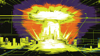 Nuclear Explosion Ultra, nuclear, explosion, Digital Art, cityscape, vibrant colors HD wallpaper