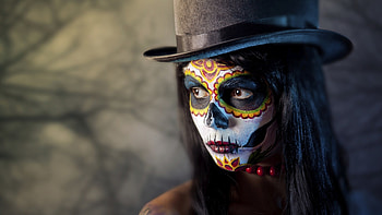 Day of the Dead celebration, Day of the Dead, Painted, Woman, Halloween, Face HD wallpaper