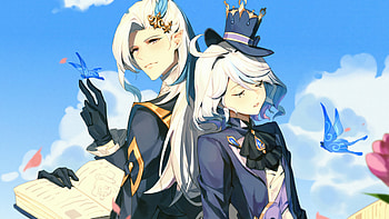 Neuvillette And Furina Genshin Impact, Neuvillette (Genshin Impact), video game, Genshin Impact, Furina (Genshin Impact) HD wallpaper