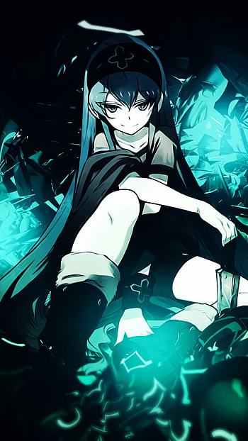 Esdeath (Ice Queen), long hair, blue hair, boots, smile, Anime, Akame ga Kill! HD phone wallpaper