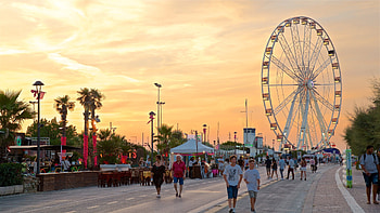 Ferris wheel in Rimini, Private villas, Direkt accomodations, Sea view HD wallpaper