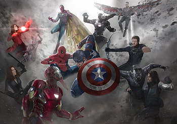 Captain America Civil War Movie Artwork, captain-america-civil-war, movies, super-heroes, iron-man, black-panther, hawkeye, captain-america, black-widow, vision, spiderman, war-machine HD wallpaper