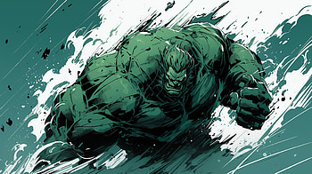 Hulk Charging Action, Comic, Hulk HD wallpaper