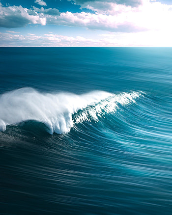 Blue, tide, sea waves, body of water HD phone wallpaper