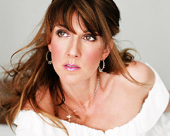 Celine Dion, white sweters, pretty, eyes, singer, lips, hair, female HD wallpaper