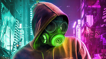 Toxic Mask Hoodie Guy , mask, hoodie, artist, artwork, digital-art HD wallpaper