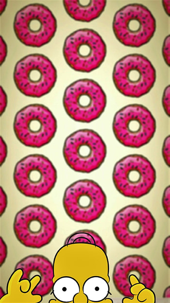Homero donuts - Tap to see more of the cutest cartoon characters ! - @ HD phone wallpaper