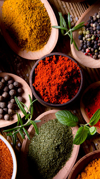 Pepper spices, resolution, Seasoned cuisine, Vibrant flavors HD phone wallpaper