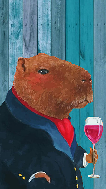 Capybra dril, red, wine_glass, capybara, drill HD phone wallpaper