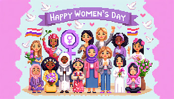 Celebratory Women's Day - Diversity and Empowerment, Women's Day, celebration, diversity, empowerment, pixel art HD wallpaper